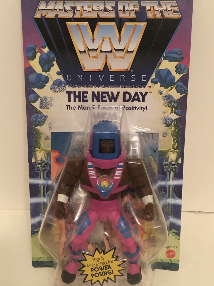 WWE Masters Of Universe New Day Wrestling figure Mattel Toy Big E MOTU Man Faces
