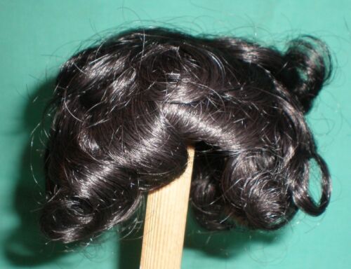 doll wig/ human hair 4" x 6" black/weaving - Afbeelding 1 van 2