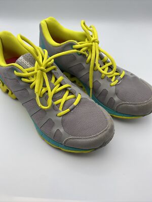 Reebok Zig Tech Women's Size 8 Gray Teal Shoes Low Top Running Sneakers V47695