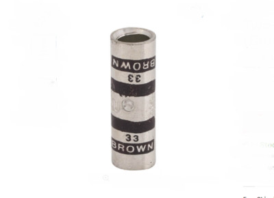 T&B 54507 Copper, Brown Die 33, Standard Barrel Splice 2-Way  60N/MCM 2-AWG