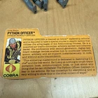 HASBRO 1989 G.I JOE COBRA FILE CARD PYTHON PATROL OFFICER NICE YOJOE!