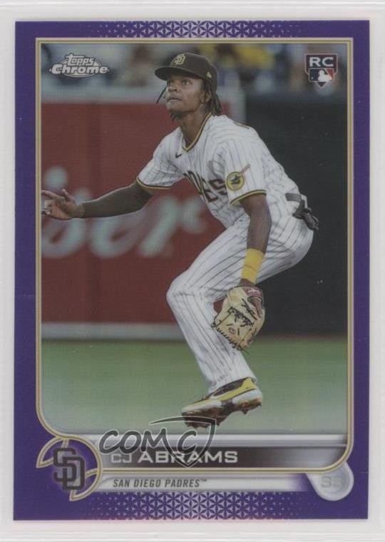 2022 Topps Chrome Update Purple Refractor CJ Abrams #USC3 Rookie RC 17yt