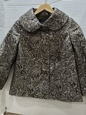 Banana Republic Silk Metallic Jacket Floral Brocade Gold Blazer S NWT