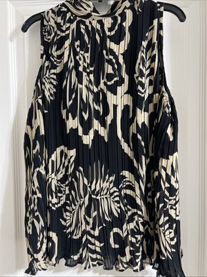 Adrianna Papell Women's Pleated Halter Too and Pant Set Size M