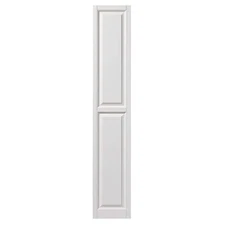15 In. X 81 In. Raised Panel Polypropylene Shutters Pair In White
