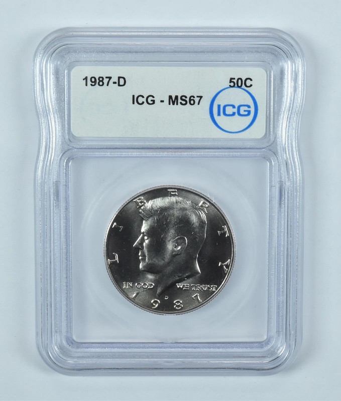 1987-D Kennedy Half Dollar MS67 ICG *8212