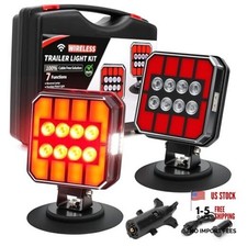 Wireless Trailer Lights, Magnetic Bluetooth Tail Light Kit for Towing, 6 MODES