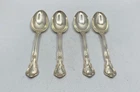 Gorham Chantilly Sterling Silver Teaspoons 4 Piece Set Monogrammed