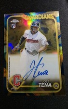 2024 Topps Gilded Collection - Chrome Gold Autographs Jose Tena #CGA-JT Blue /50