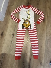 Hanna Andersson Grinch Long John Pajamas Set Max The Dog Size US 8