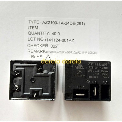 2PCS ZETTLER AZ2100-1A-24DE Power Relay 24VDC 4Pin 40A 250V