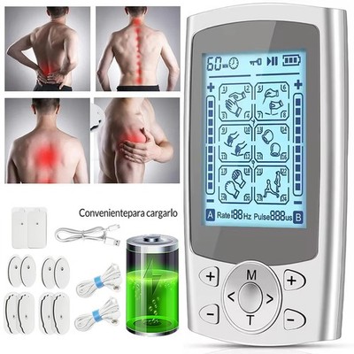 Tens Unit Muscle Stimulator 36 Modes Tens EMS Device Rechargeable Dual Channel