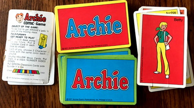 1971 Archie Comic Game Cards ~ 40 cards including 2 instruction cards