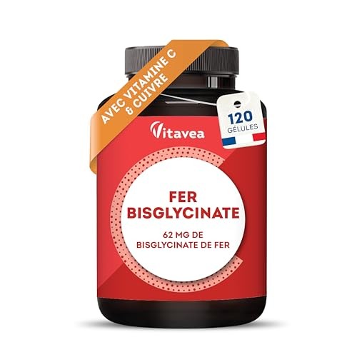 Fer Bisglycinate 14 mg haute absorption pour réduire la fatigue quotidienne