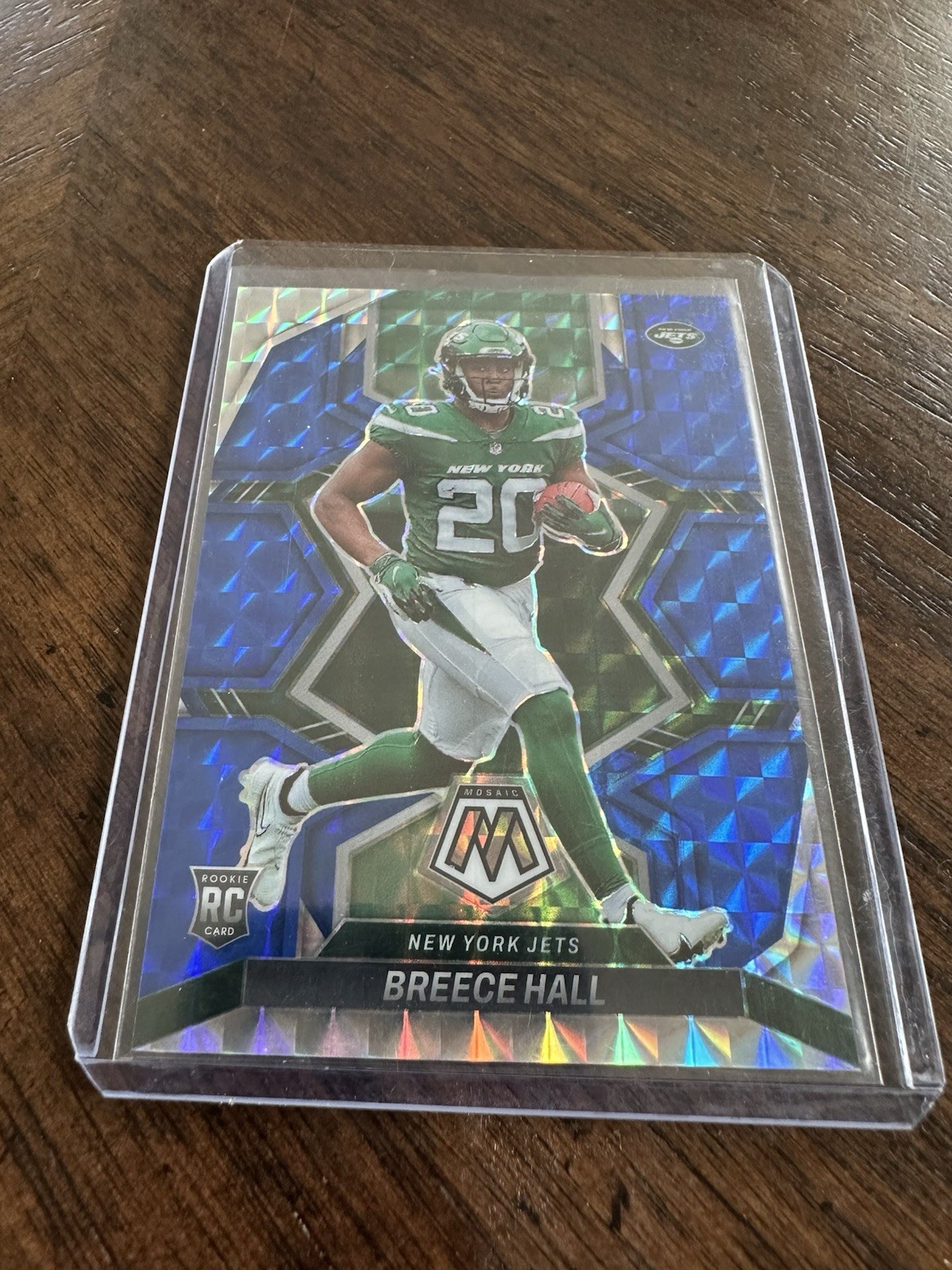 2022 Panini Mosaic - Rookies Breece Hall #307 Blue Mosaic Prizm /99 (RC)