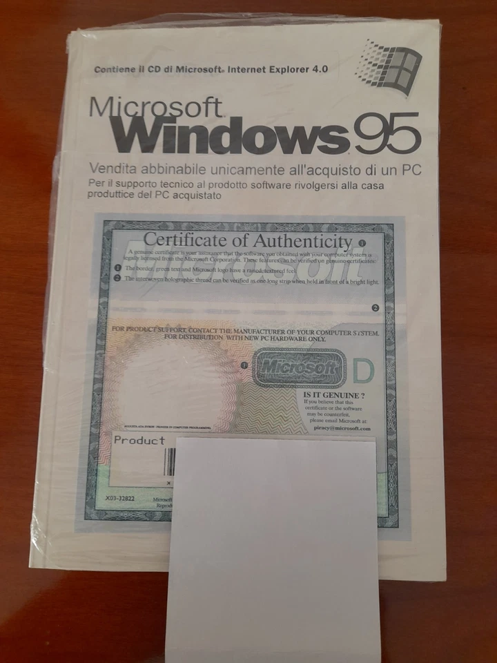 Microsoft Windows 95 + Office 97 Small Business Edition licenze originali e cd - Immagine 2 di 4