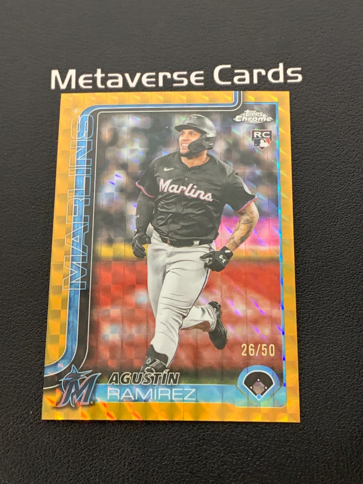 2025 Topps Chrome Update #USC200 Agustin Ramirez Gold Geometric Rookie RC 26/50