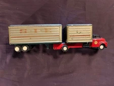 Vintage SSS TIN FRICTION S-I-E CABOVER TRACTOR-TRAILER - JAPAN - NEAR MINT!
