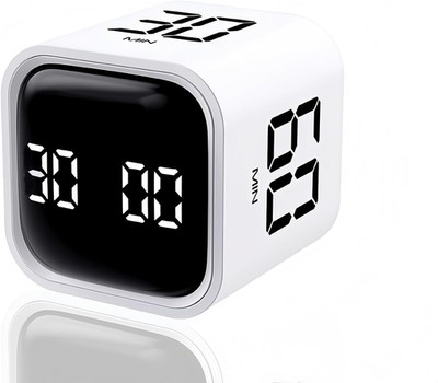 Digital Cube Pomodoro Timer Desk Rechargeable Productivity Timer 5/10/30/60Min &