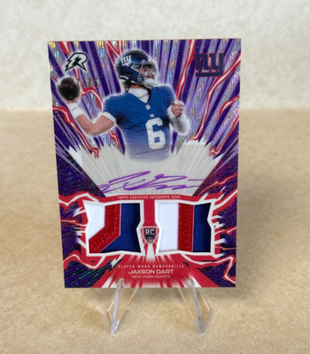 2025 topps resurgence Jaxson Dart 27/75 Rookie Relic Autographs #AU-JD