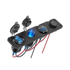 4 in 1-12V USB Outlet RV Accessories Marine Switch Panel Plug, PD3.0 and Dual...