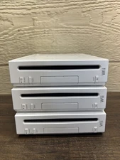 3 Nintendo Wii Model RVL-001 Consoles Only