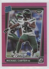 2021 Panini Donruss Optic Rated Rookie Pink Prizm Michael Carter #235 10nl