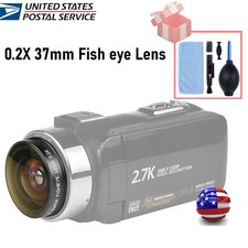 0.2X 37MM Fisheye Wide Angle Video Studio Lens for Camcorder Recorder Ultra Wide