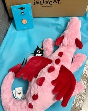 Jellycat 50CM Valentine's Crimson Heart Dragon Mythical Plush +Tags& Dust Bag+