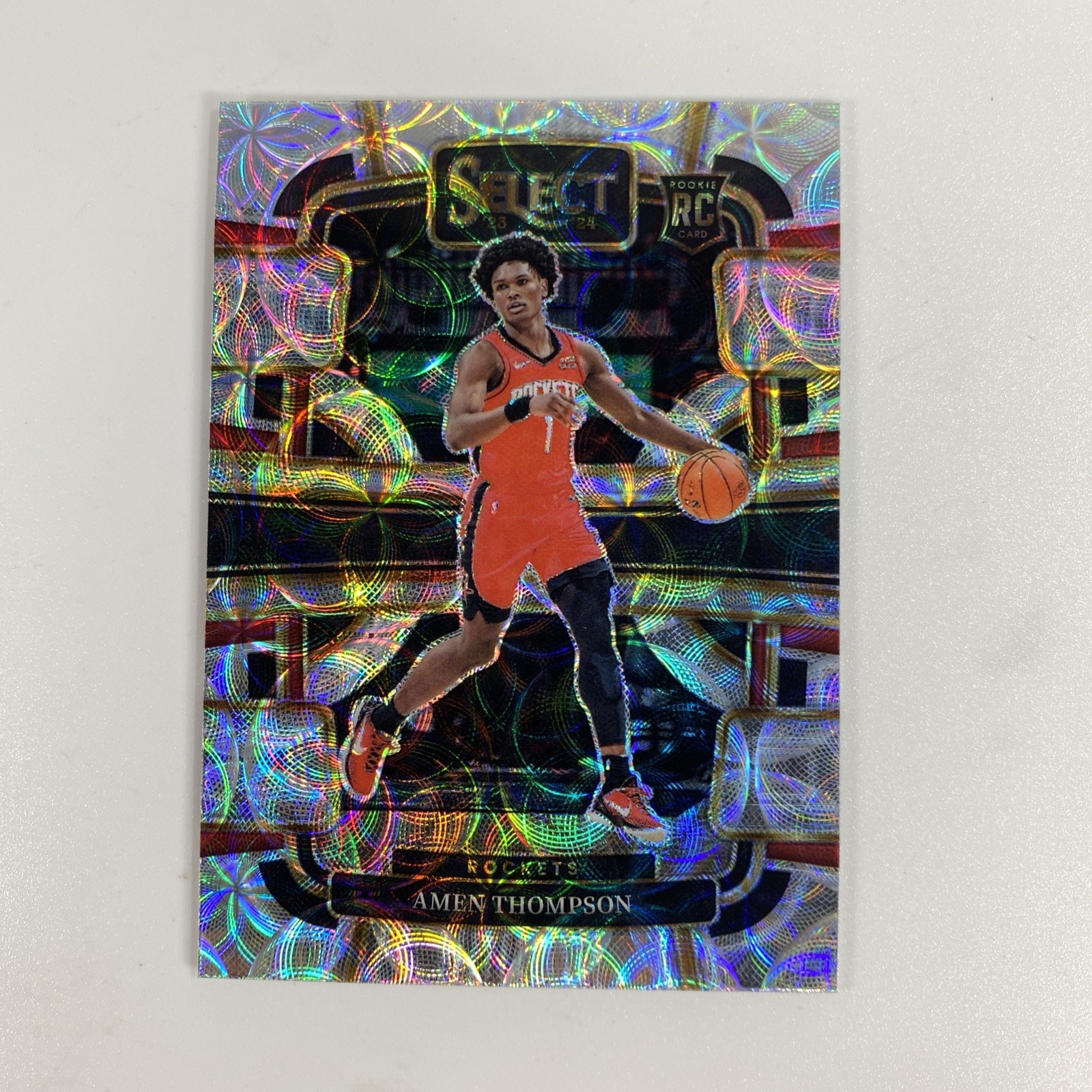 2023-24 Panini Select Concourse Scope Prizm Amen Thompson #96 Rookie RC Rockets