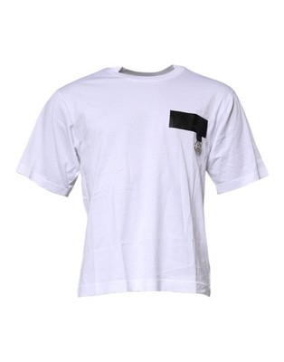 Dolce & Gabbana White Logo Crew Neck Short Sleeves Men's T-shirt