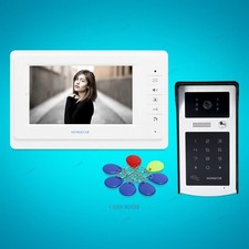7" Wired Video Password Security Door Phone Intercom Electric Lock Supported