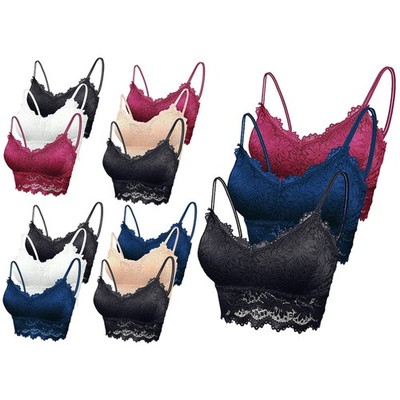 3er Set Damen Komfort BH   Nahtloser Bustier-BH für Freizeit und Sport
