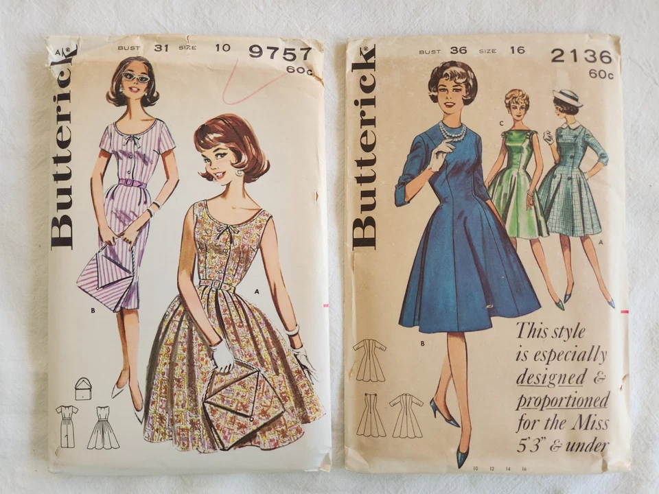 Lot of 64 1960s 1970s Vintage Womens Sewing Dress Patterns McCalls Simplicity + - Image 2 of 4