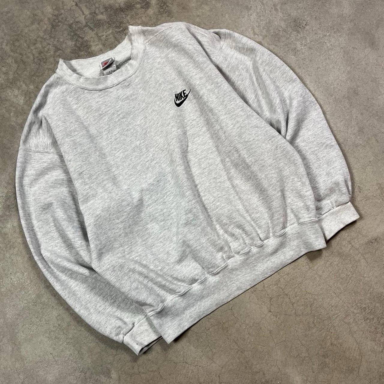 Vintage Nike Crewneck Sweatshirt Size Small Gray Embroidered 80s 90s