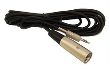 10Ft XLR 3P Male to 3.5mm TRS Male Balanced Audio Capture Cable