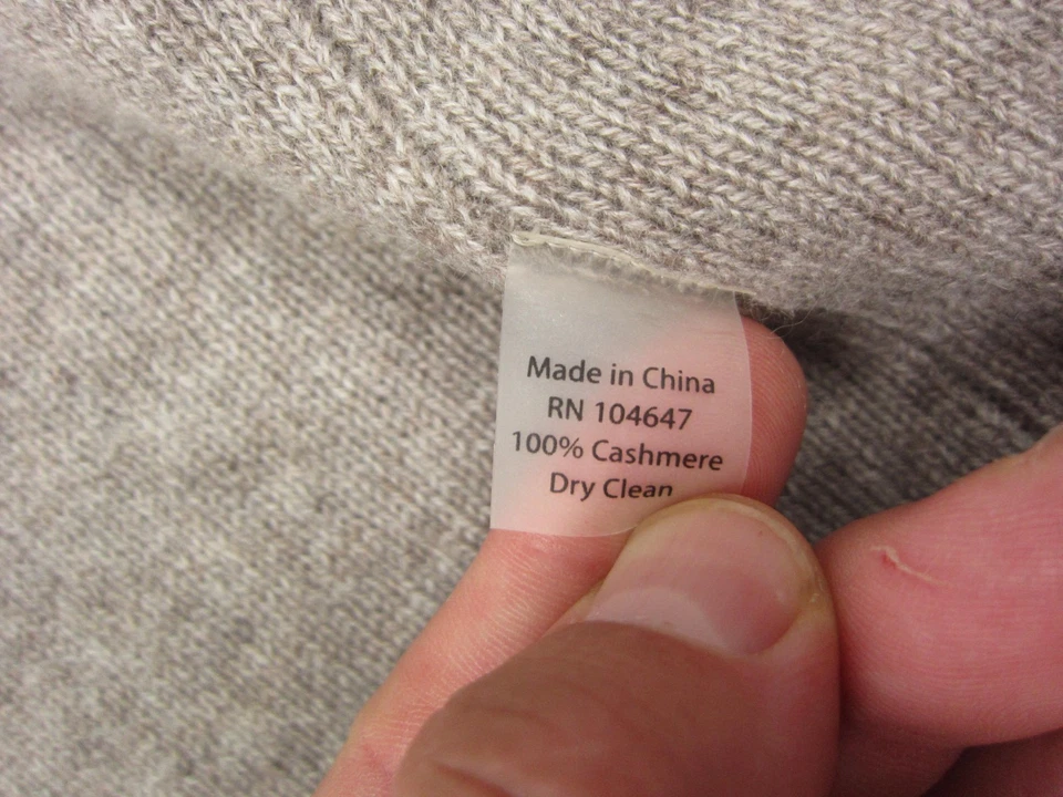 Cárdigan Kinross Mujer Grande Gris 100% Cachemira Frente Abierto Suéter Tejido Años 90 Foto 3 de 4