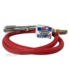 Goodyear Heavy-Duty Tire Inflator With Pressure Gauge 5' Lead Hose Whip Lock On