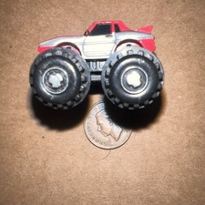 Vintage Micro Machine Tuff Trax Monster Car Red Silver