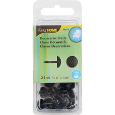 Upholstery Decorative Nails 7/16" 24/Pkg Black