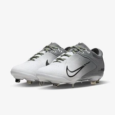 Nike Women Hyperdiamond 4 Elite Softball Cleats White/PurePlatinum/Wolf Grey