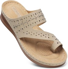 TEMOFON Flip Flops for Women Summer: Comfortable Walking Sandals,Arch...