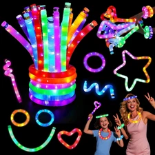 24PCS Glow Sticks Bulk Party Pack, Light Up Party Favors Supplies for Kids, H...