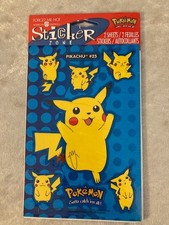 Pokemon Stickers Pikachu 2 Sheets American Greetings Made USA Scrapbooking 1999