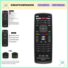Universal Remote Control for All TVs, Smart TV Compatible - 1 Year Warranty