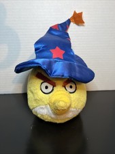 2011 Angry Birds Wizard Hat Yellow Chuck Plush 2011 5" Commonwealth No Sound