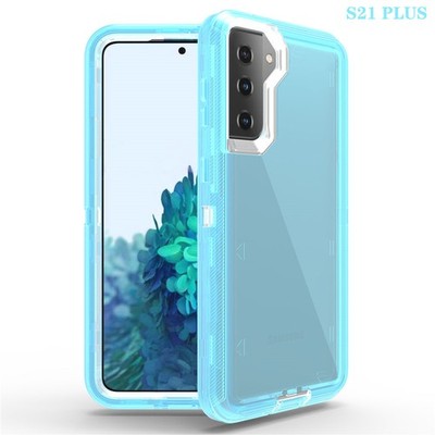 for Samsung S25 Ultra Plus S24 S23 S22 S21 Clear Shockproof Defender Hybrid Case