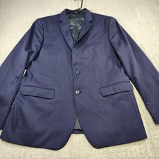 Banana Republic Blazer Men 44R Marzotto Super 120s Blue Italian Fabric Slim Fit