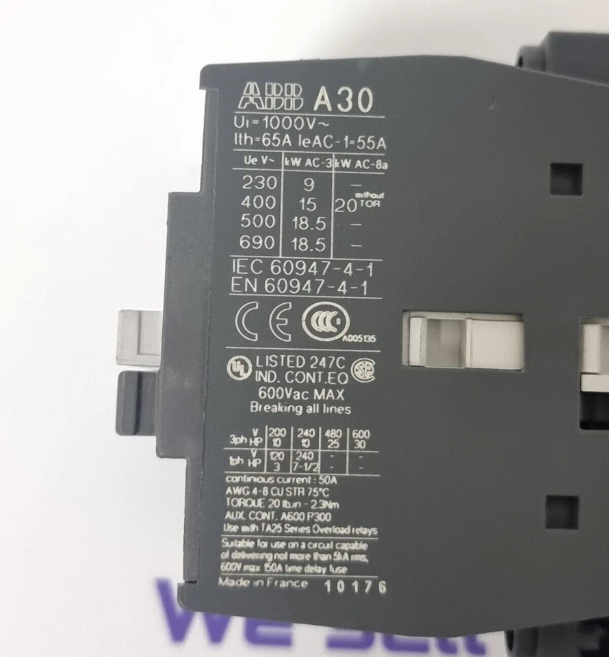 ABB A30-30-10 Contactor 1SBL281001R8410 - image 4 of 4
