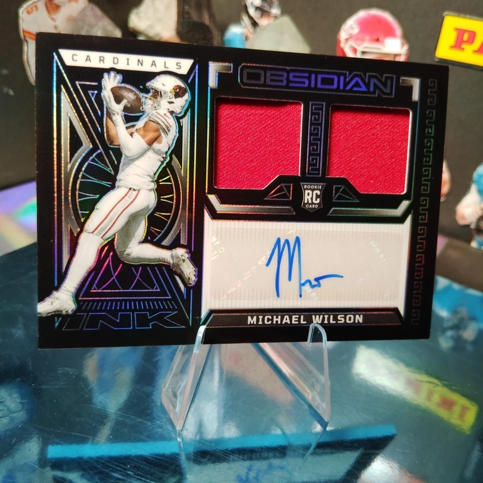 2023 Panini Obsidian - Rookie Jersey Ink Michael Wilson #RJI-MWI /199 (AU, MEM, - Image 4 of 4